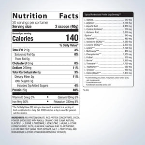 Perfect Protein Pea & Rice Chocolate Powder Metagenics