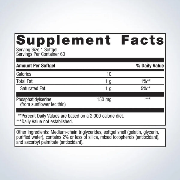 Phosphatidylserine Metagenics Supplement Facts