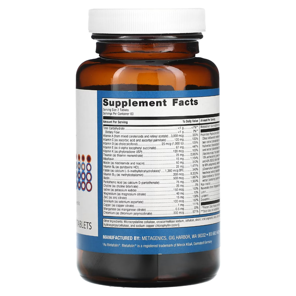 Metagenics PhytoMulti Iron Free supplement ingredients