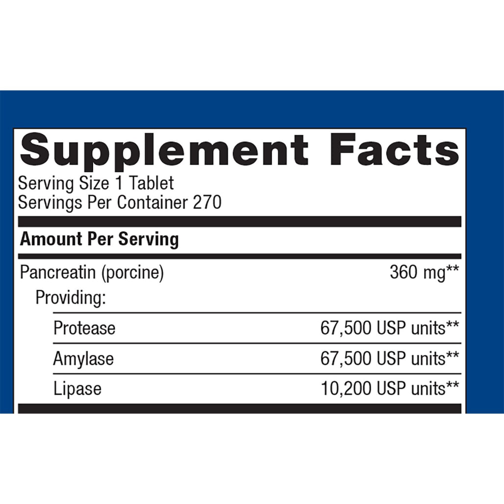 Metagenics SpectraZyme Pan supplement ingredients