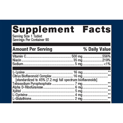 Metagenics Ultra Potent-C 500mg 90 Tablets supplement facts