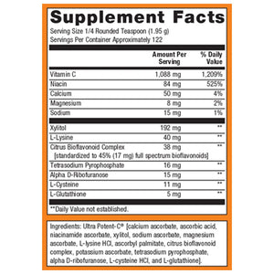 Metagenics Ultra Potent-C Powder Supplement Facts