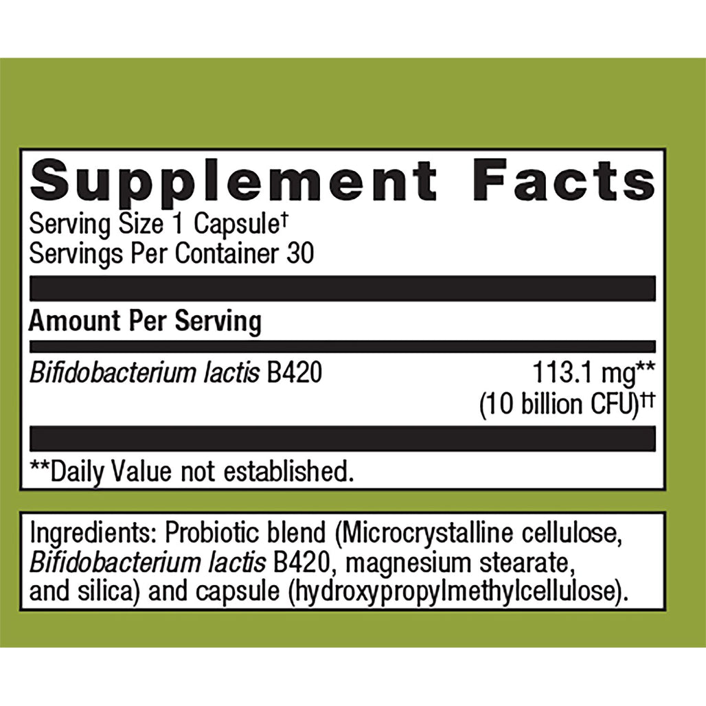 Metagenics UltraFlora Control supplement facts