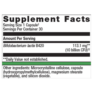 Metagenics UltraFlora Control supplement facts