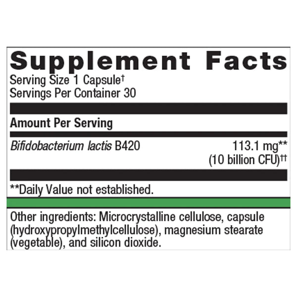Metagenics UltraFlora Control supplement facts