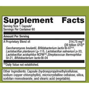Metagenics UltraFlora Spectrum supplement ingredients