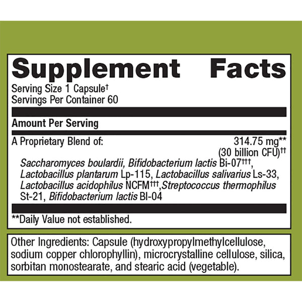 Metagenics UltraFlora Spectrum supplement ingredients