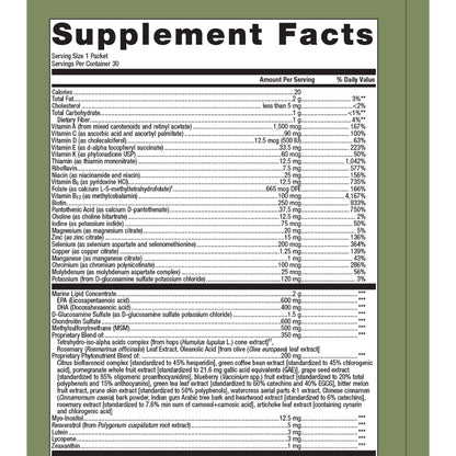 Metagenics Wellness Essentials Active 30 Packs supplement facts