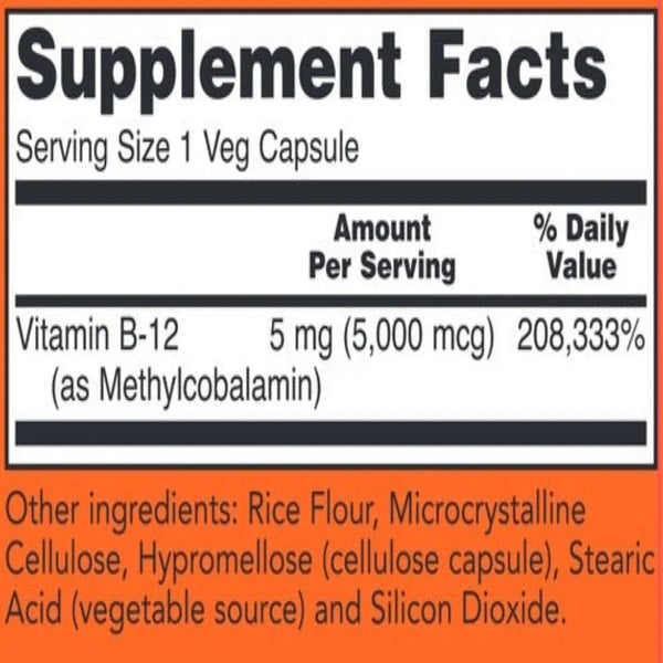 Methyl B-12 5,000 mcg NOW