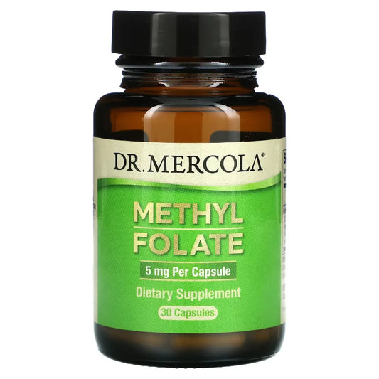  Dr. Mercola Methyl Folate 5 mg Per Capsule Dietary Supplement of 30 Capsules