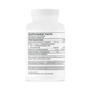 Thorne Methyl-Guard 180 caps supplement facts