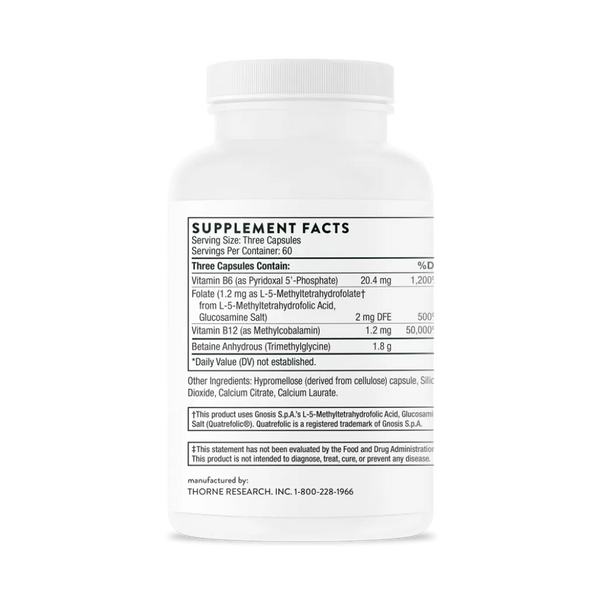 Thorne Methyl-Guard 180 caps supplement facts