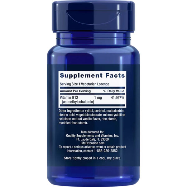 Methylcobalamin 1mg Lozenges by Life Extension