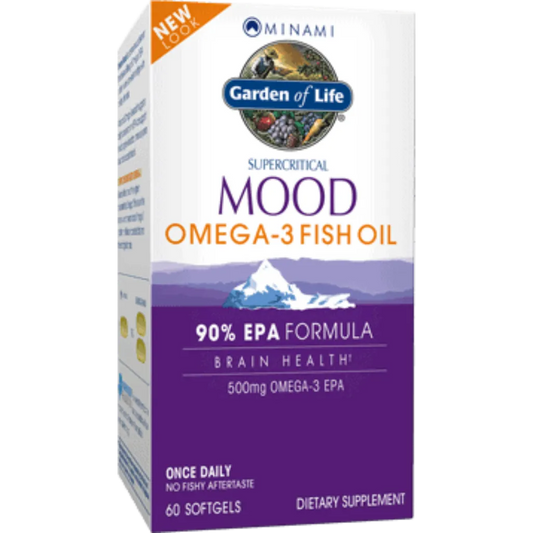 Mood Omega 3 fish oil 60 softgels Garden of life