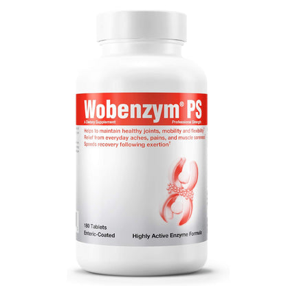 Wobenzym PS Mucos Pharma (Wobenzym) - 180 Tablets | Maintain Healthy Joints, Mobility and Flexibility.