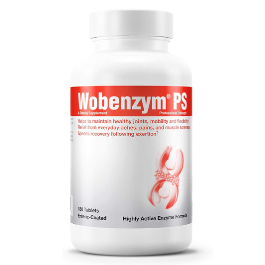 Wobenzym PS Mucos Pharma (Wobenzym) - 180 Tablets | Maintain Healthy Joints, Mobility and Flexibility.