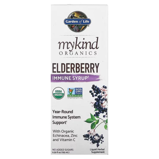 MyKind Organic Elderberry Syrup 6.59 fl oz by Garden of life at Nutriessential.com