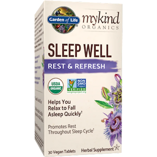 MyKind Organics Sleep Well Rest & Refresh 30 vtabs Garden of life