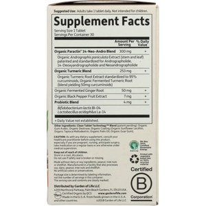 Mykind Organics Turmeric Pain Relief Garden of life