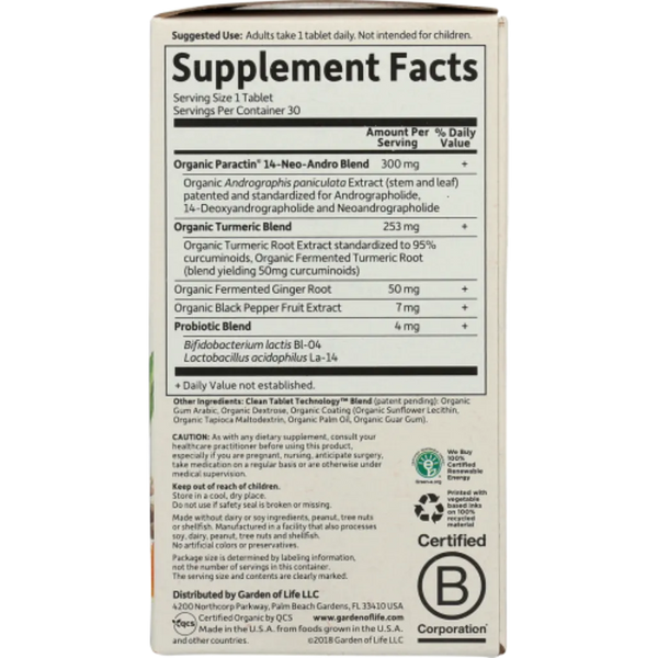 Mykind Organics Turmeric Pain Relief Garden of life