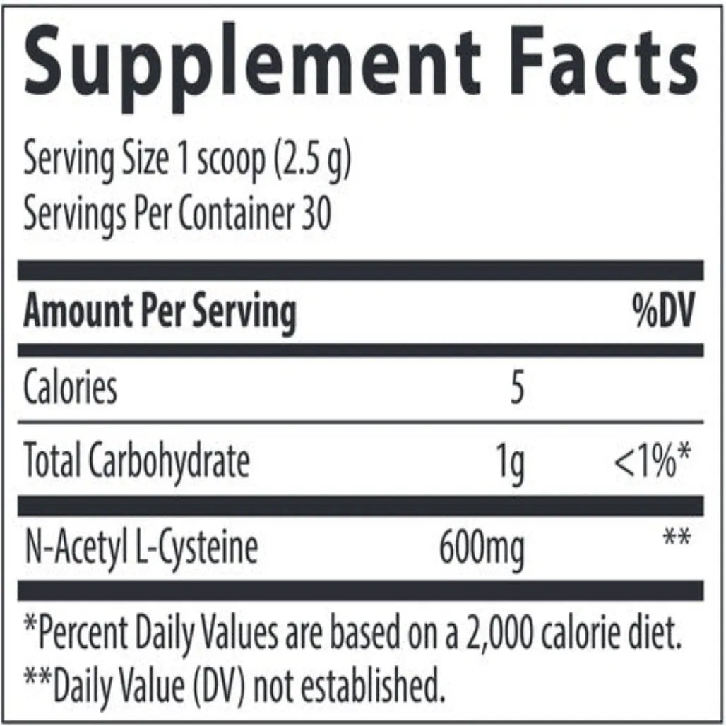 NAC powder 600 mg Trace Minerals Research