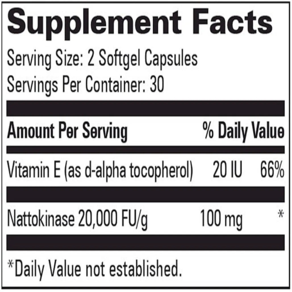 Nattokinase with Vitamin E Progressive Labs