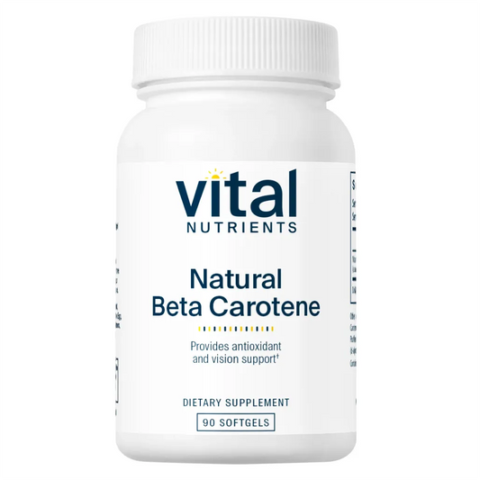 Vital Nutrients Natural Beta Carotene 25000IU - Supports Visual Acuity