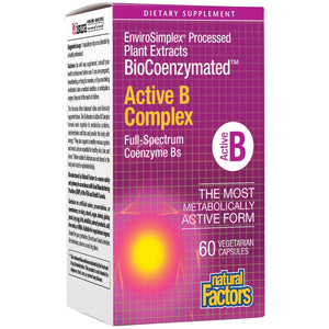 Natural factors Biocoenzymated Active B Complex - supports healthy nervous system, hair, and skin