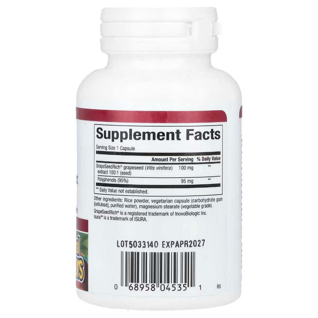 Natural factors Grape Seed Extract - supports, brain, heart, and healthy inflammatory response