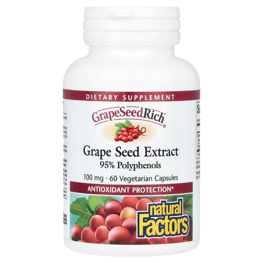 Natural factors Grape Seed Extract - supports, brain, heart, and healthy inflammatory response