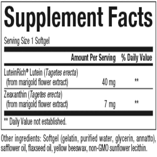 Natural factors Lutein 40 mg 