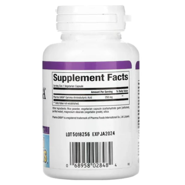 Natural factors Pharma GABA 250 mg - supports physical relaxation and maintain mental focus