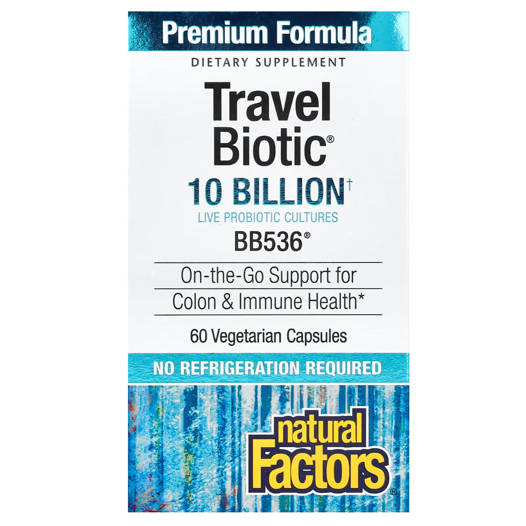 Natural factors TravelBiotic 10 Billion - Helps support a healthy colon and immune health