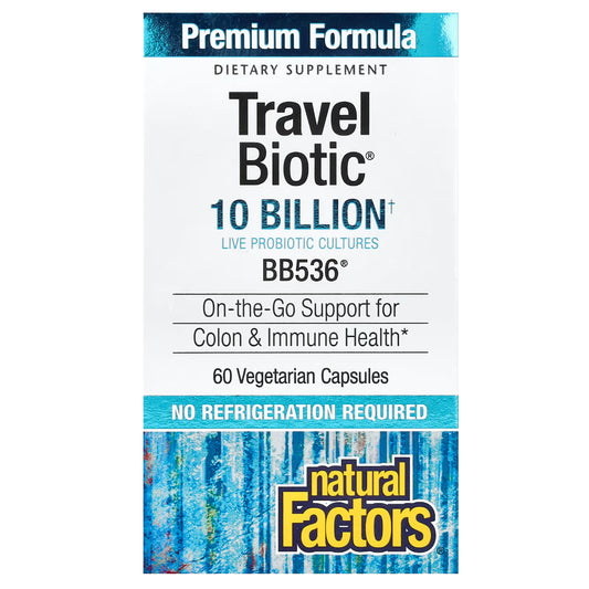 Natural factors TravelBiotic 10 Billion - Helps support a healthy colon and immune health