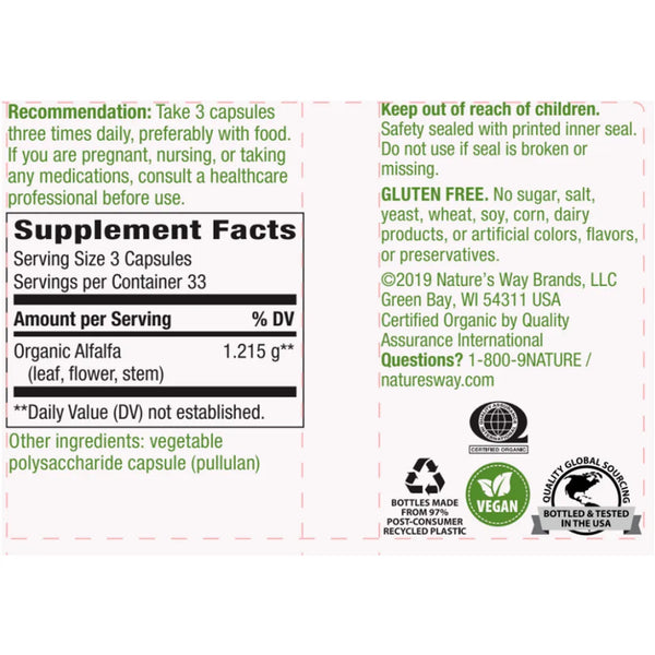 Alfalfa Leaves Natures way