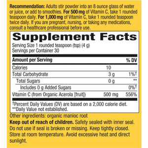 Alive Fruit Source Vitamin C Powder Natures way