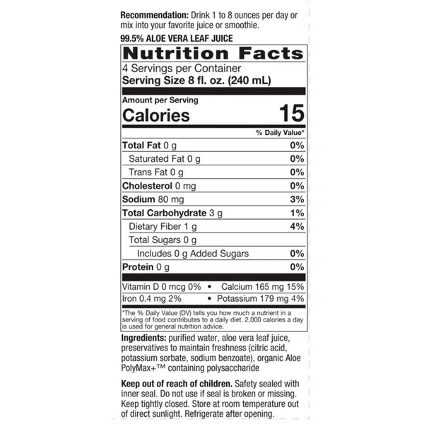 Aloe Vera Leaf Juice Natures way