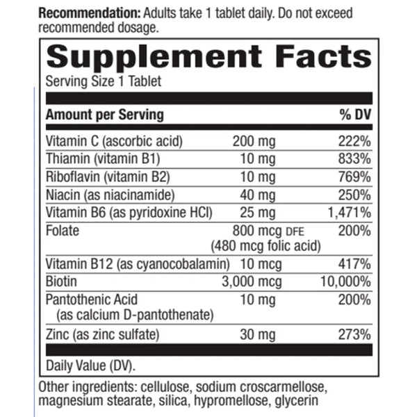 Biotin Forte 3 mg with Zinc Natures way