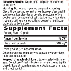 Black Cohosh Root 540 mg Natures way