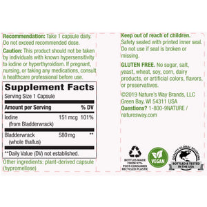 bladderwrack 580 mg 100 veg caps by nature's way