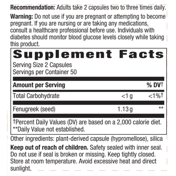 Fenugreek Seed 610 mg Natures way