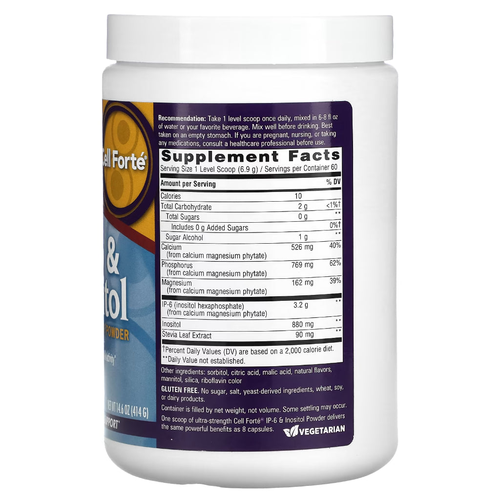 Cell Forte with IP-6 & Inositol Powder Supplement Facts