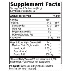 Coconut Oil Extra Virgin 16oz Natures way