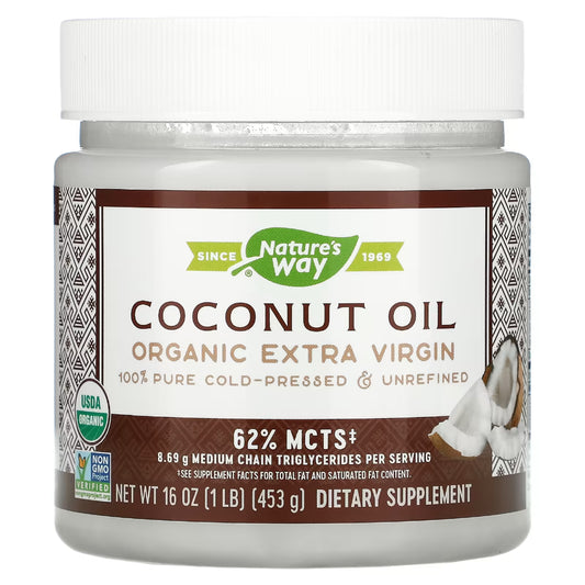 Coconut Oil Extra Virgin 16oz Natures way