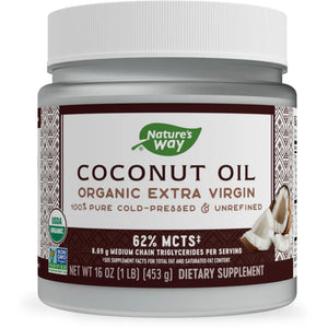 Coconut Oil Extra Virgin 16oz Natures way