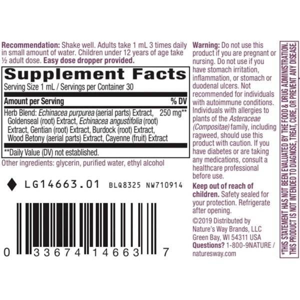 Echinacea Goldenseal Alcohol Free Natures way