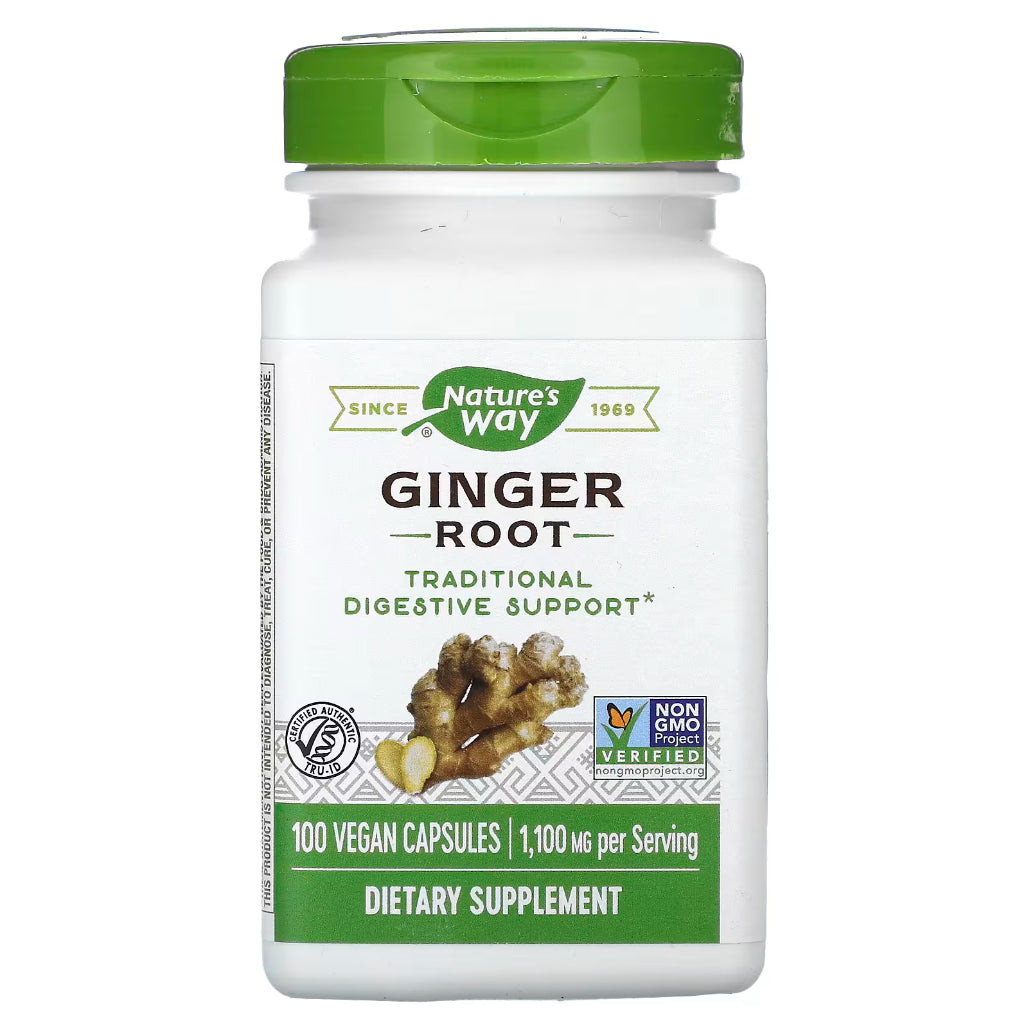 Ginger Root Nature's way - 180 Capsules | Traditional Digestive Support