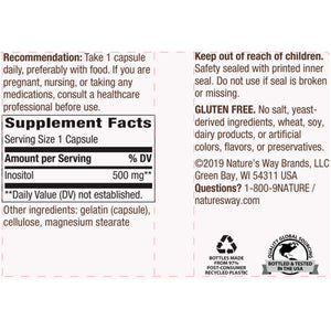 Inositol 500 mg Natures way