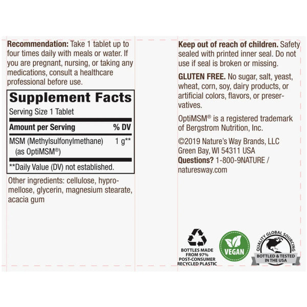MSM 1000 mg Natures way