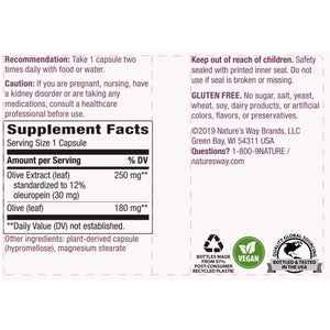 Olive Leaf 250 mg Natures way